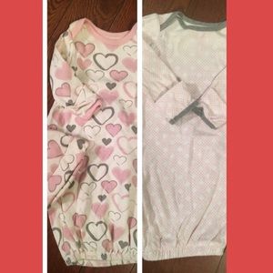 2 girls newborn sleep gowns
